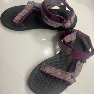 Teva Women's Purple and Multicolor Strap Sandals